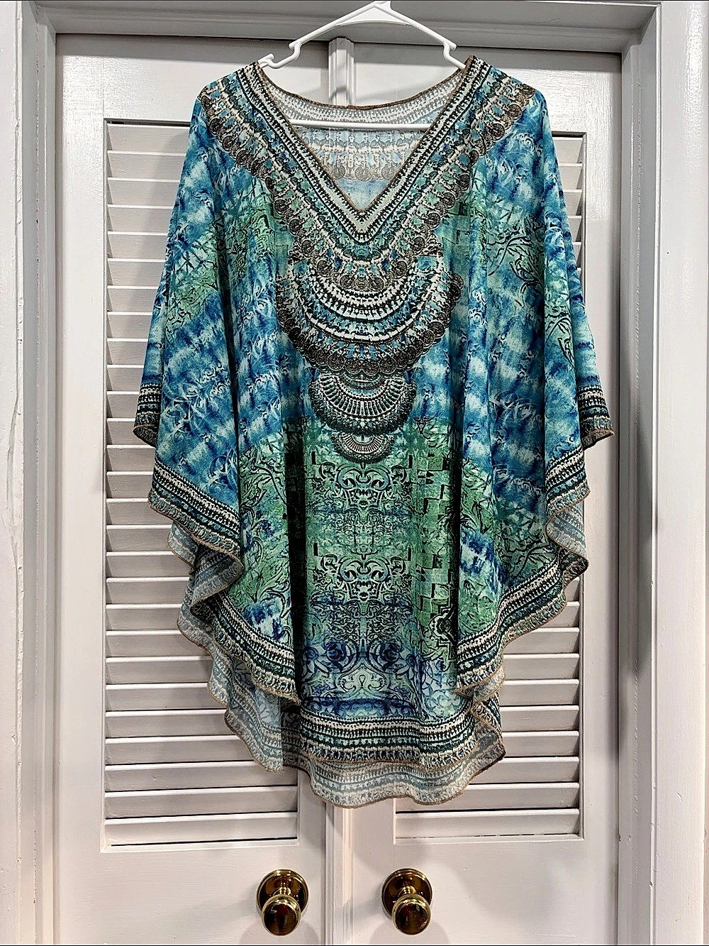 Printed Blue & Green Tunic
